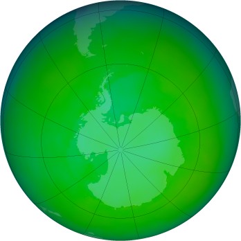 Antarctic ozone map for 2002-12